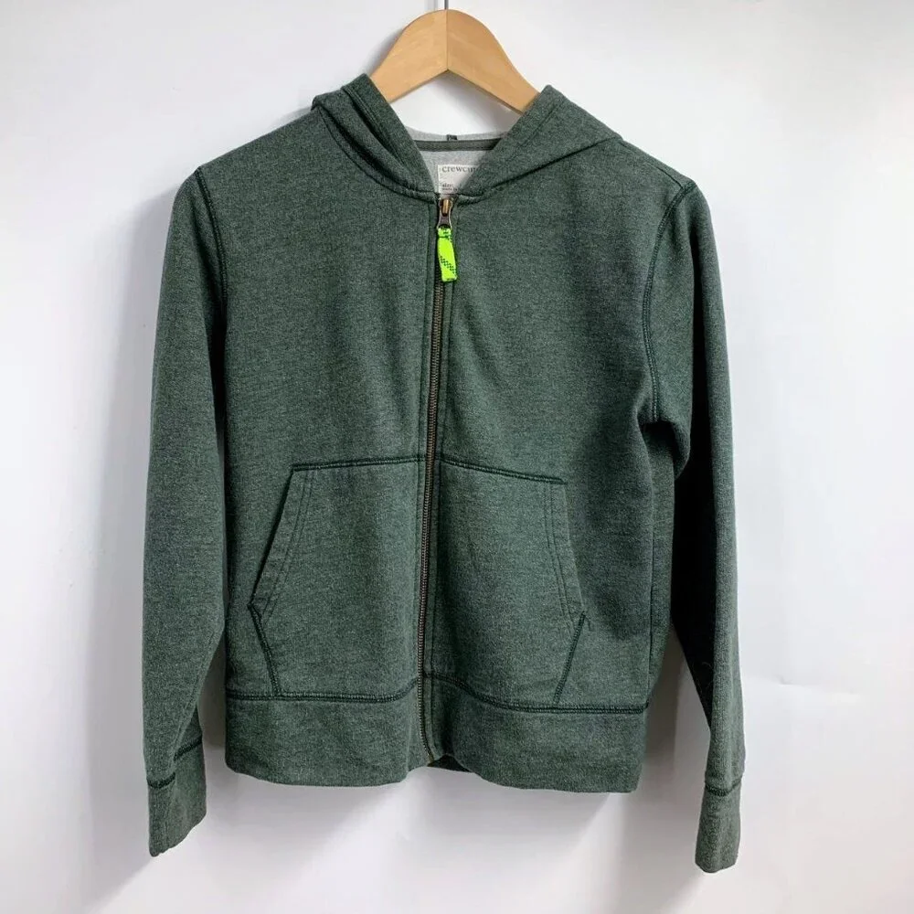 Crewcuts Boys‎ Full Zip Cotton Fleece Long Sleeve Hooded Sweatshirt Size 12